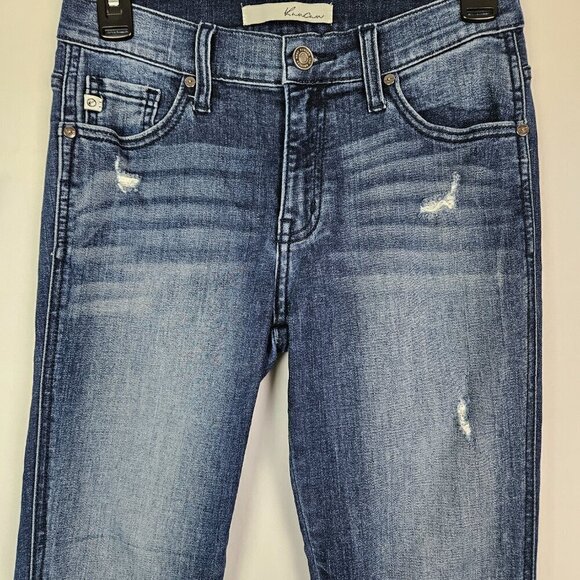 KanCan Distressed Snap Button Leg Skinny Jean 5/26 KC8202D - Picture 3 of 8